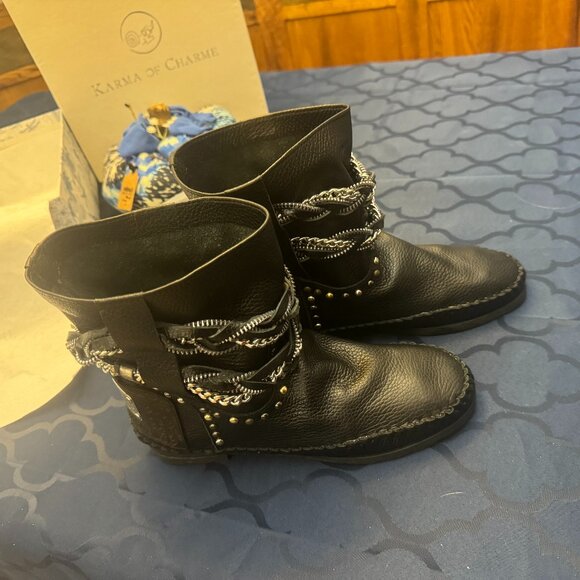Karma of Charme Italian leather boho boots ~ 40 - Picture 7 of 13